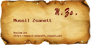 Mussil Zsanett névjegykártya