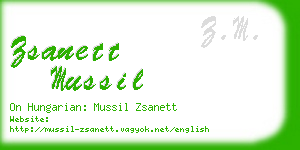 zsanett mussil business card
